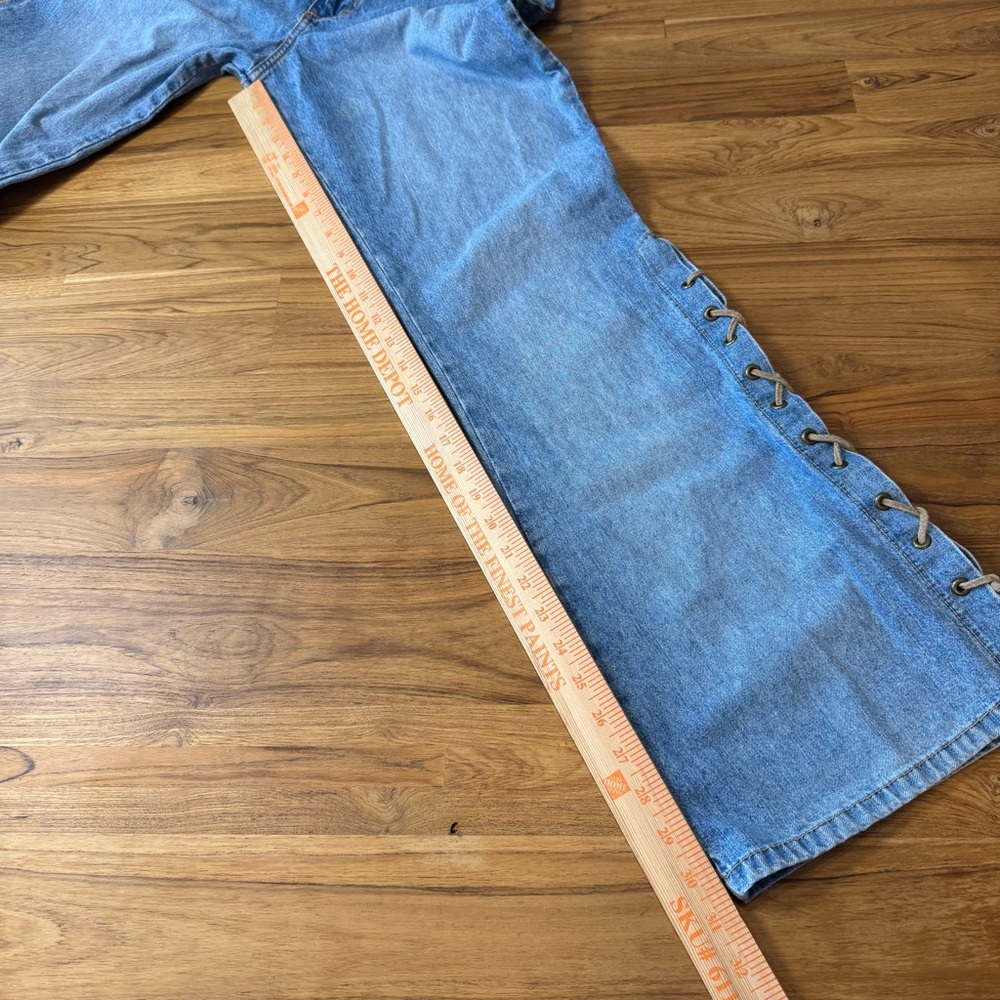 Mudd Jeans Vintage Y2K Jeans Juniors 11 Flare w/ Tie Up Legs 31” Inseam - Picture 8 of 12